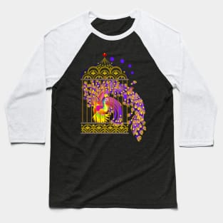 Magic Phoenix bird in a golden cage. Baseball T-Shirt